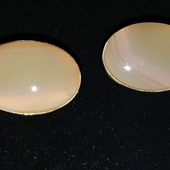 Vintage Large Sterling Agate Cufflinks - Picture 3 of 5